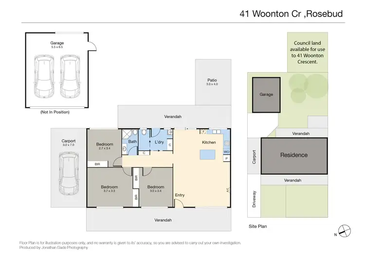 Floorplan of Homely house listing, 41 Woonton Crescent, Rosebud VIC 3939