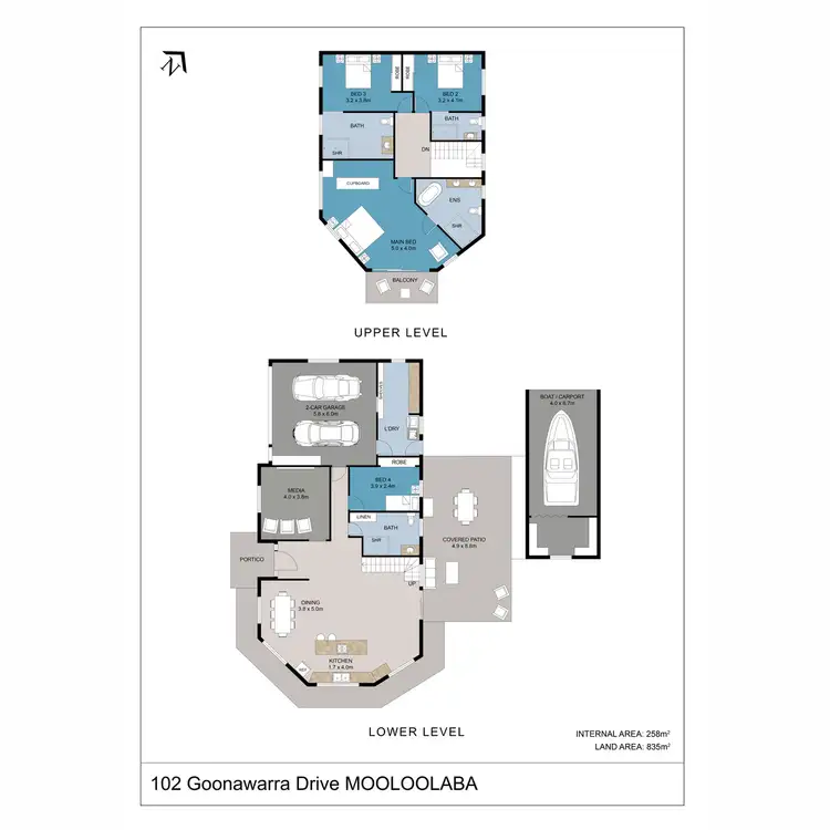 Floorplan of Homely house listing, 102 Goonawarra Drive, Mooloolaba QLD 4557
