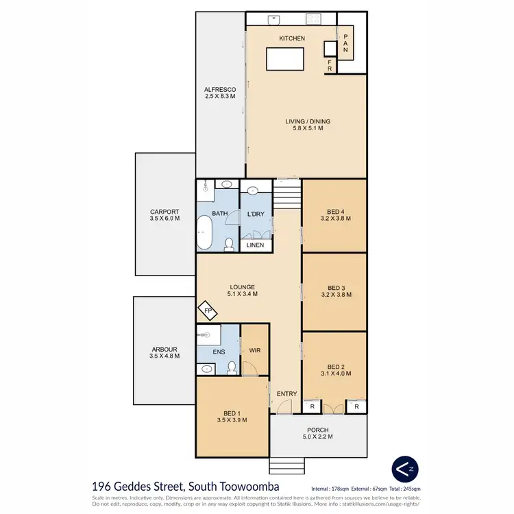 Floorplan of Homely house listing, 196 Geddes Street, South Toowoomba QLD 4350