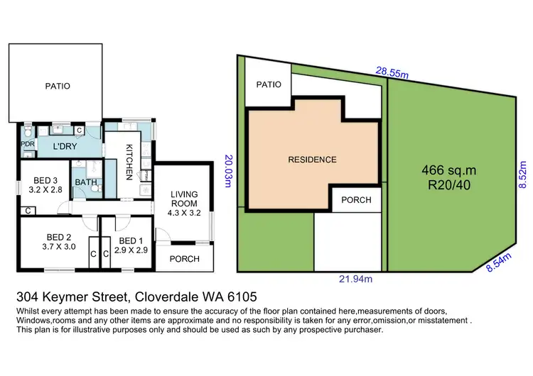 Floorplan of Homely house listing, 304 Keymer Street, Cloverdale WA 6105