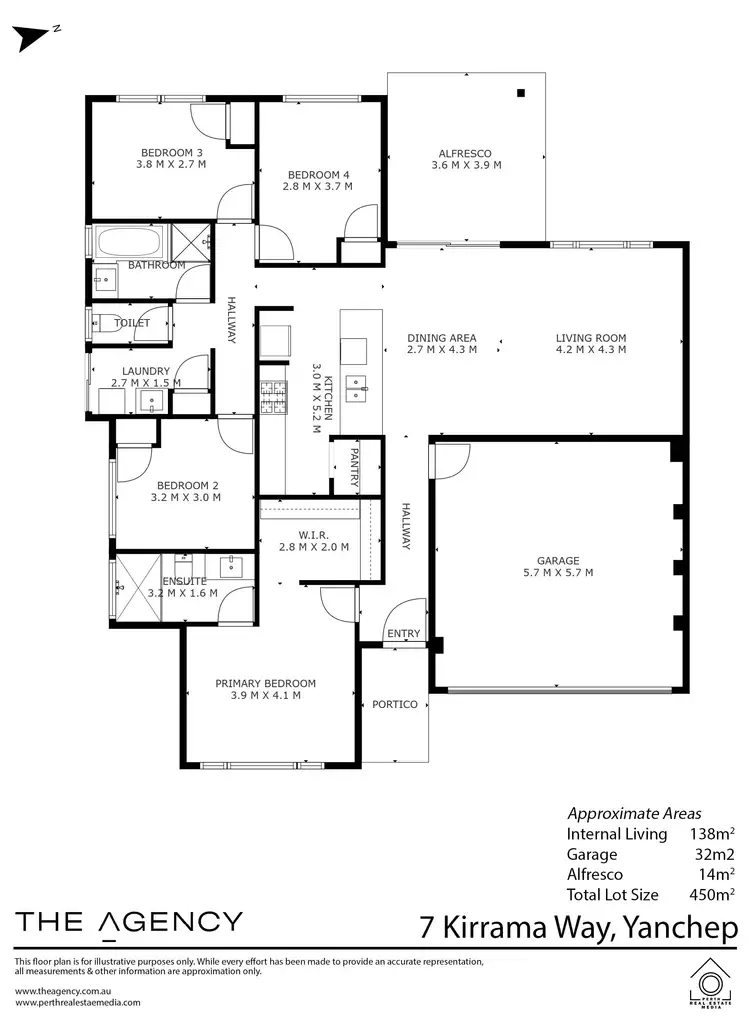 Floorplan of Homely house listing, 7 Kirrama Way, Yanchep WA 6035