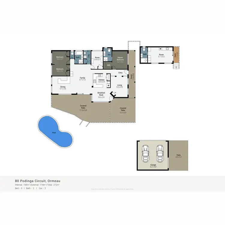 Floorplan of Homely house listing, 80 Podinga Circuit, Ormeau QLD 4208