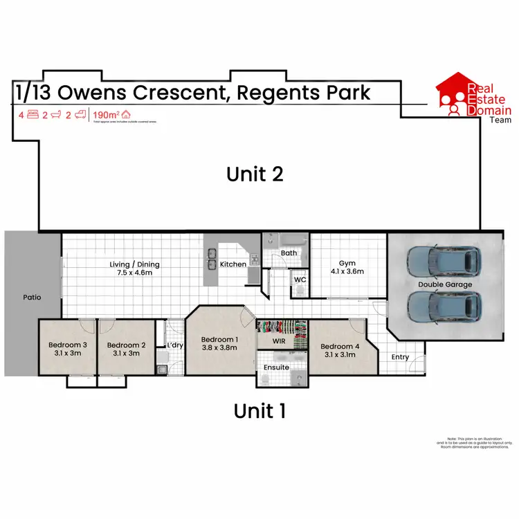 Floorplan of Homely unit listing, 1/13 Owens Crescent, Regents Park QLD 4118