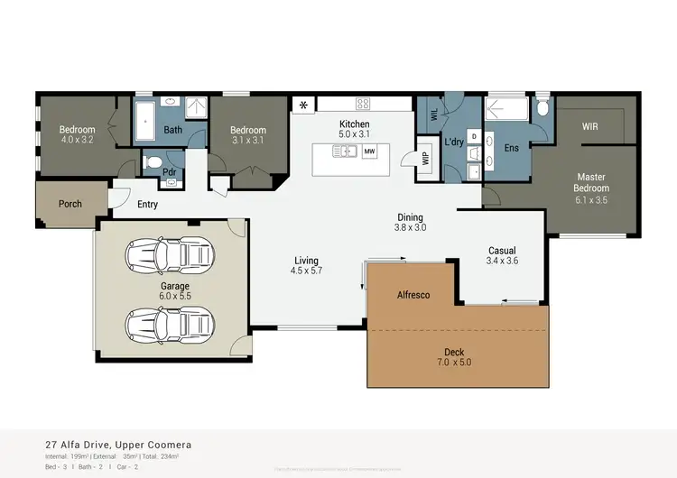 Floorplan of Homely house listing, 27 Alfa Drive, Upper Coomera QLD 4209