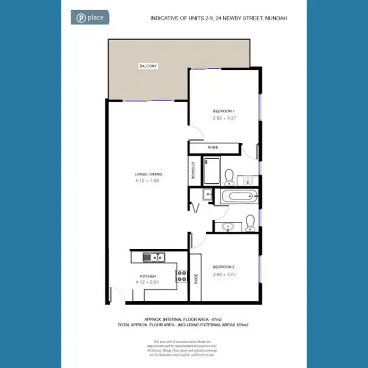 Floorplan of Homely unit listing, 9/24 Newby Street, Nundah QLD 4012