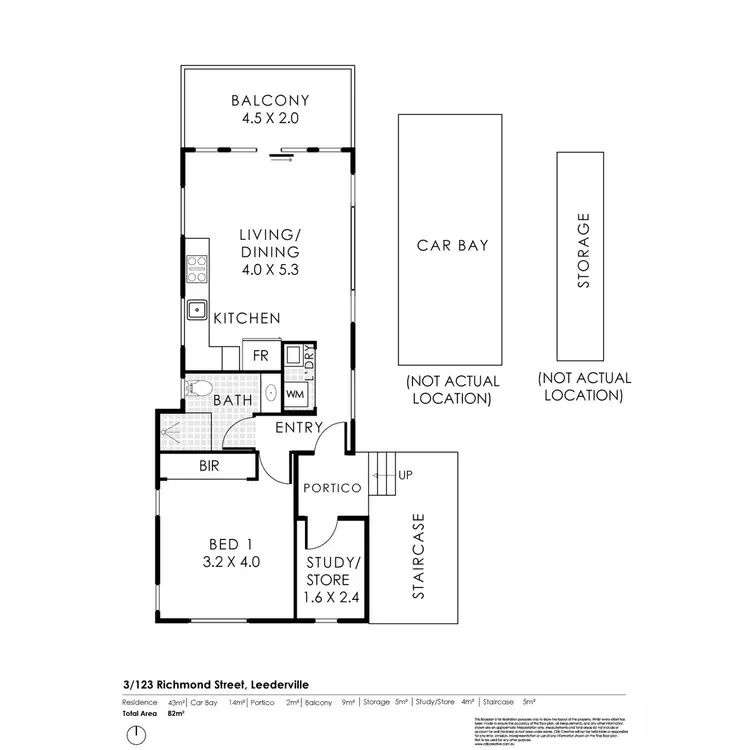 Floorplan of Homely apartment listing, 3/123 Richmond Street, Leederville WA 6007