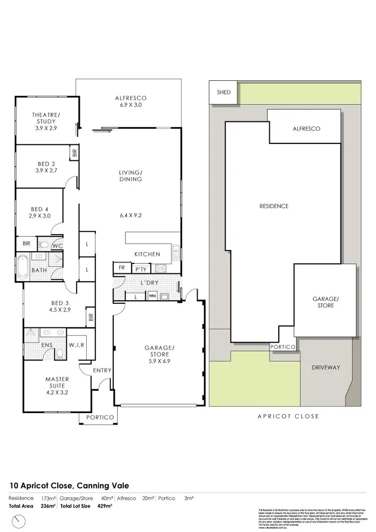 Floorplan of Homely house listing, 10 Apricot Close, Canning Vale WA 6155
