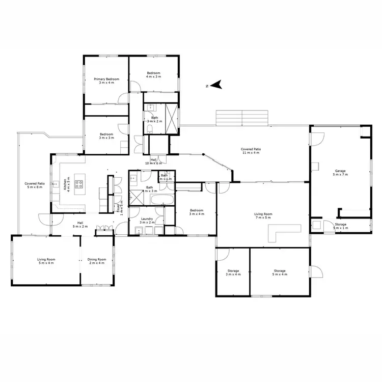 Floorplan of Homely rural property listing, 345 Wises Road, Alloway QLD 4670