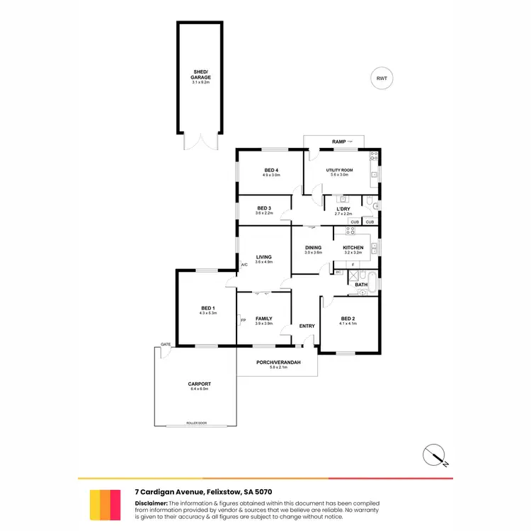 Floorplan of Homely house listing, 7 Cardigan Avenue, Felixstow SA 5070