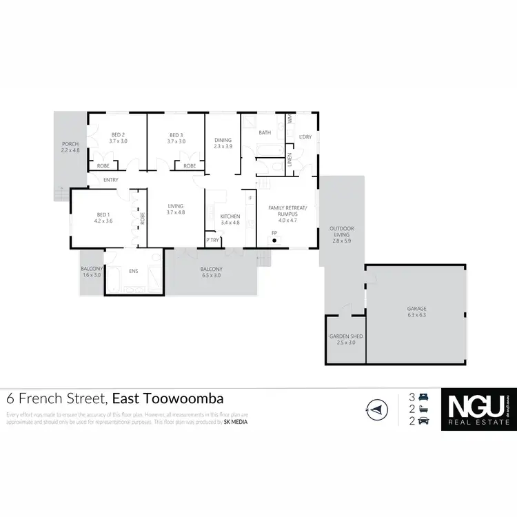 Floorplan of Homely house listing, 6 French Street, East Toowoomba QLD 4350