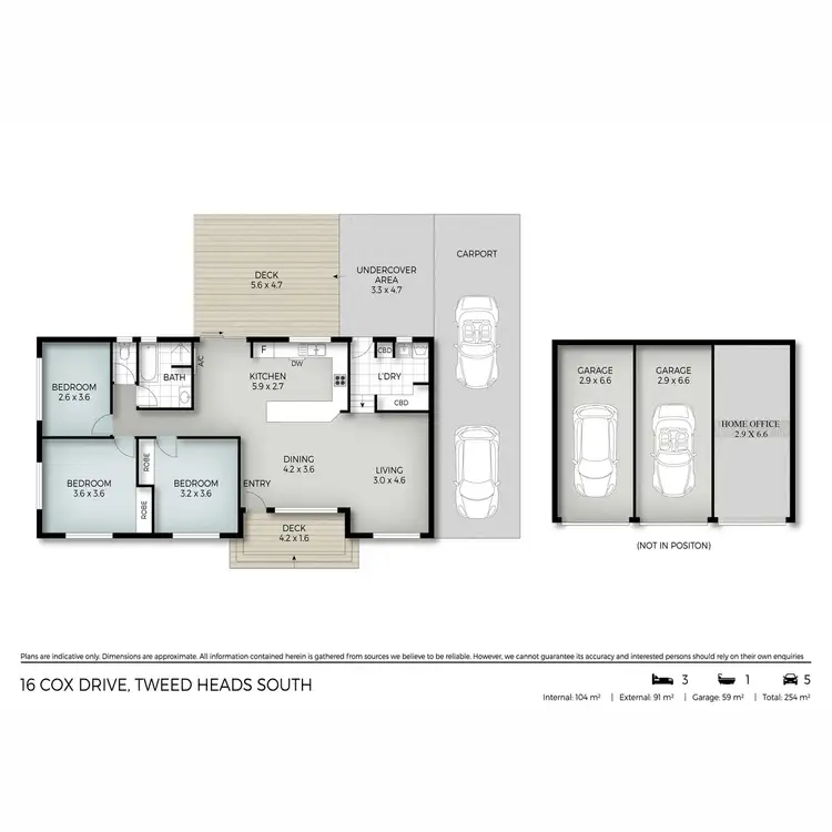 Floorplan of Homely house listing, 16 Cox Drive, Tweed Heads South NSW 2486
