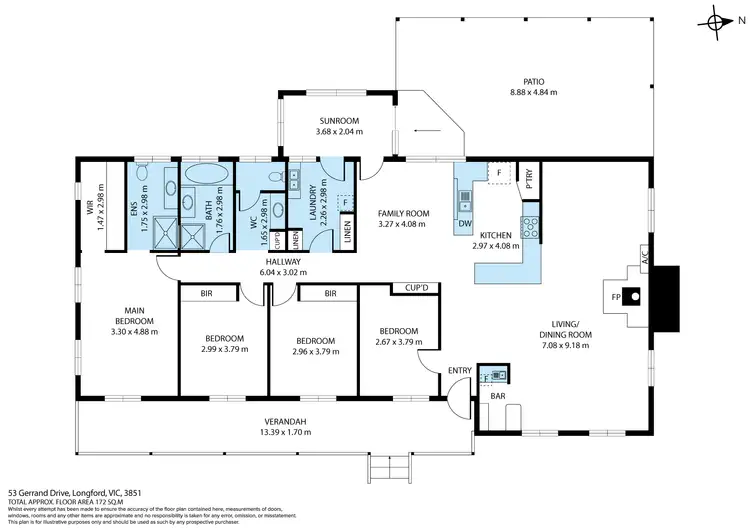Floorplan of Homely house listing, 53 Gerrand Drive, Longford VIC 3851