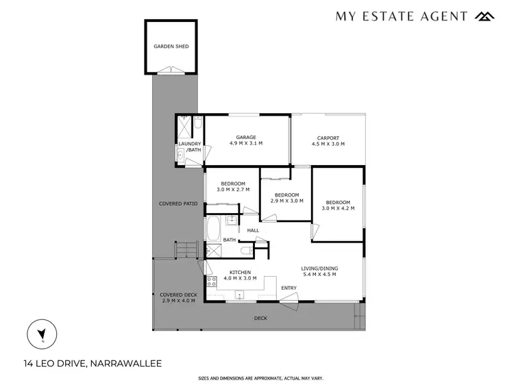 Floorplan of Homely house listing, 14 Leo Drive, Narrawallee NSW 2539