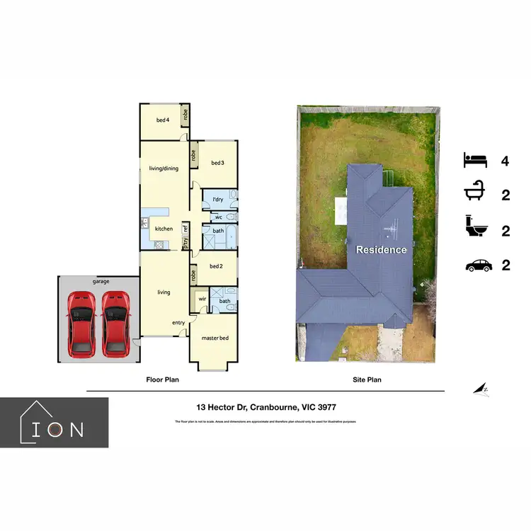 Floorplan of Homely house listing, 13 Hector Drive, Cranbourne VIC 3977