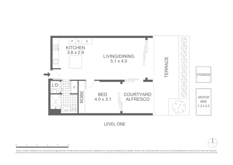 Floorplan of Homely apartment listing, C101/14 Baptist Street, Redfern NSW 2016