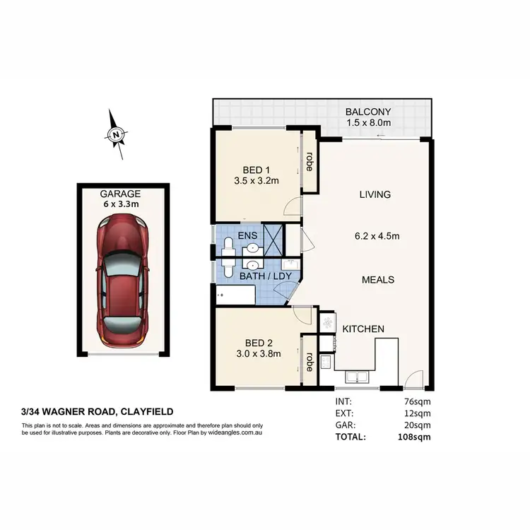 Floorplan of Homely apartment listing, 3/34 Wagner Road, Clayfield QLD 4011