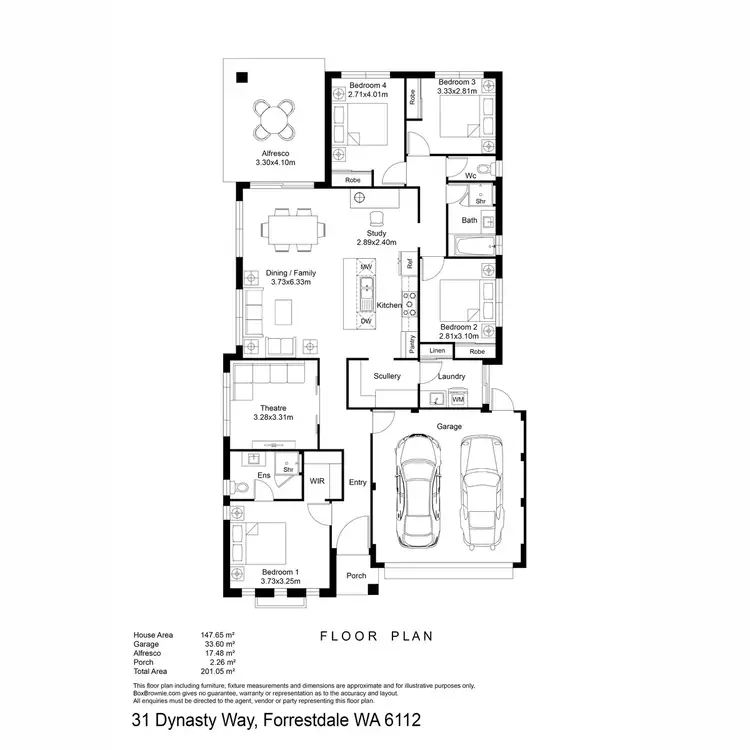 Floorplan of Homely house listing, 31 Dynasty Way, Forrestdale WA 6112