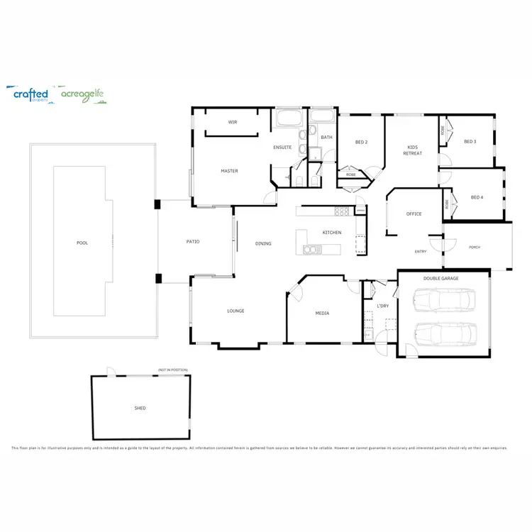 Floorplan of Homely rural property listing, 5 Songlark Place, Greenbank QLD 4124