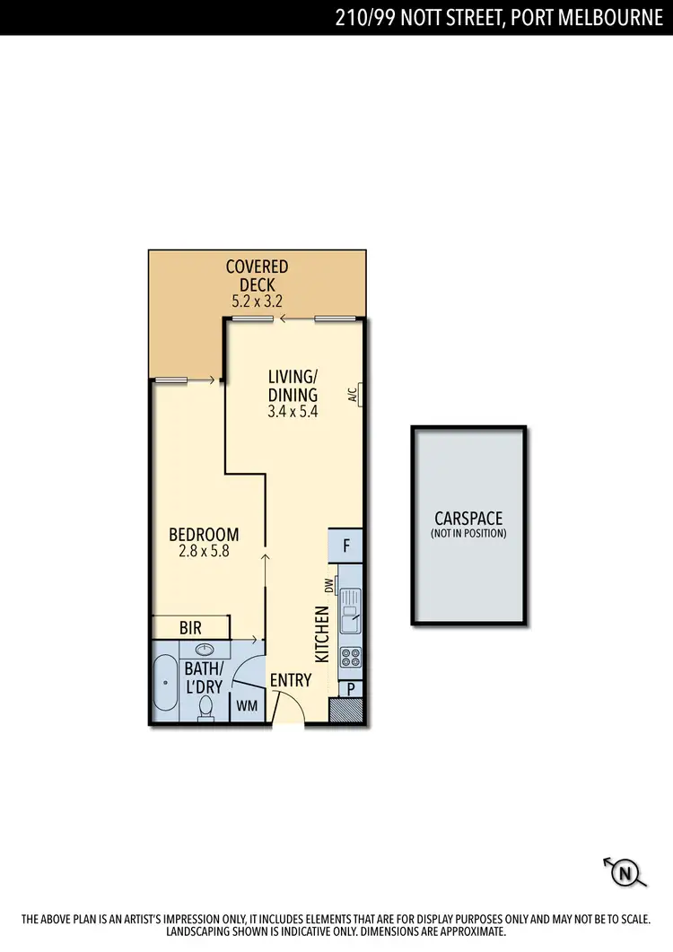 Floorplan of Homely apartment listing, 210/99 Nott Street, Port Melbourne VIC 3207