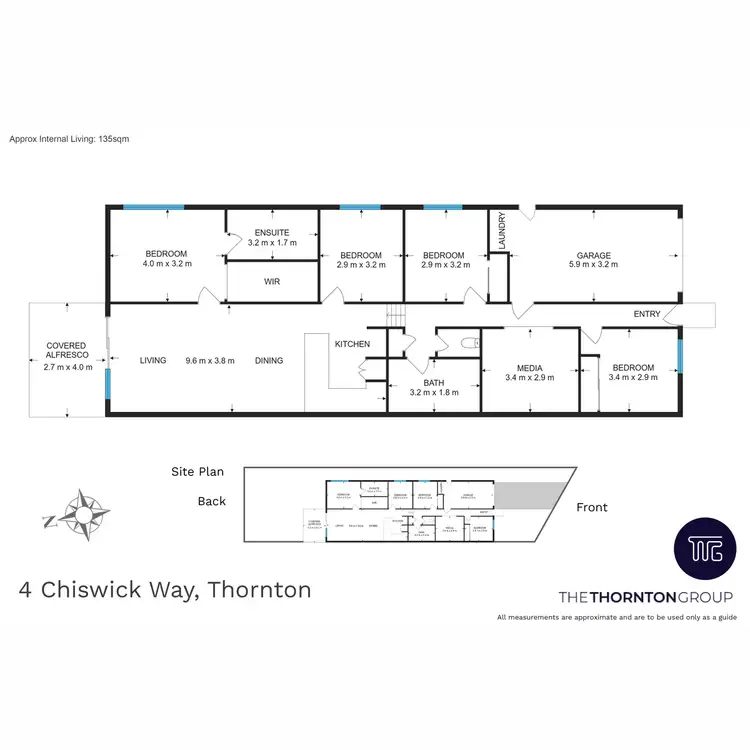 Floorplan of Homely semi-detached listing, 4 Chiswick Way, Thornton NSW 2322