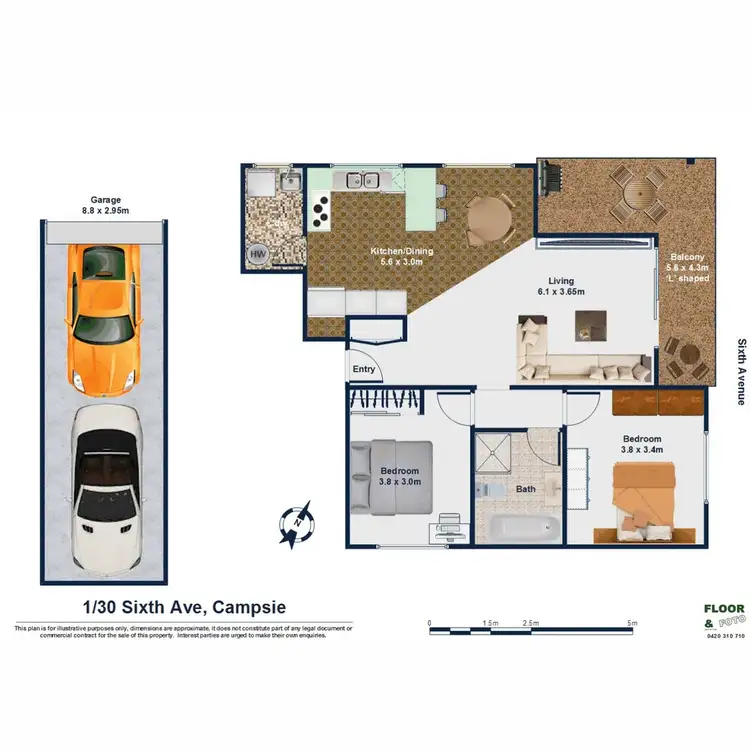 Floorplan of Homely apartment listing, 1/30 Sixth Avenue, Campsie NSW 2194