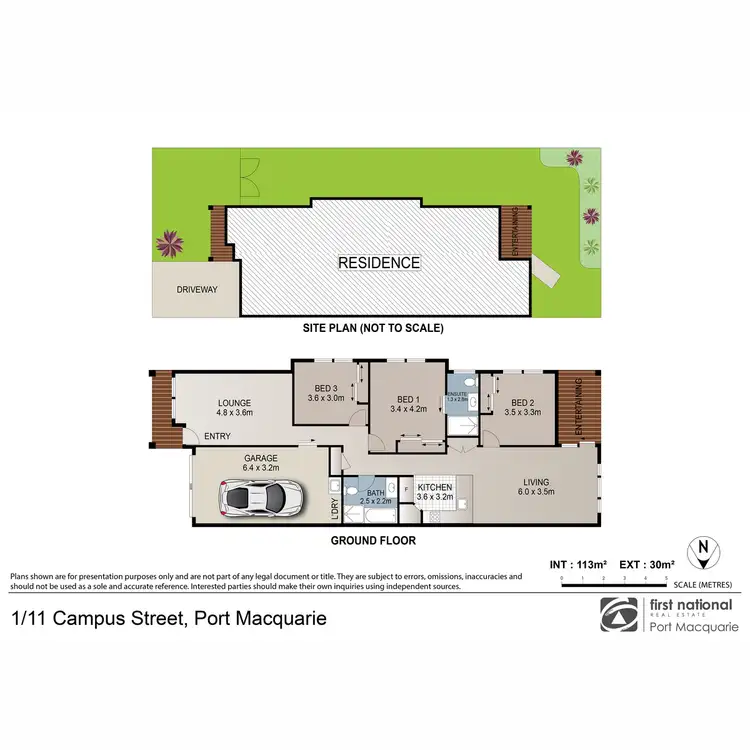 Floorplan of Homely villa listing, 1/11 Campus Street, Thrumster NSW 2444
