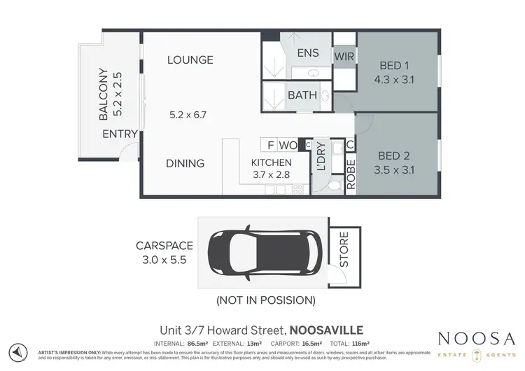 Floorplan of Homely unit listing, 3/7-13 Howard Street, Noosaville QLD 4566