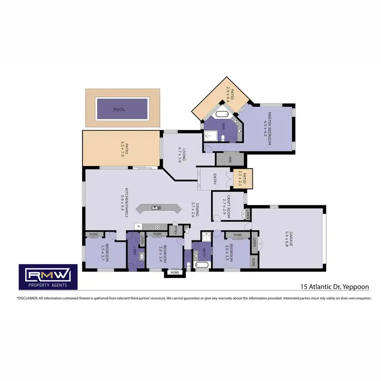 Floorplan of Homely house listing, 15 Atlantic Drive, Yeppoon QLD 4703