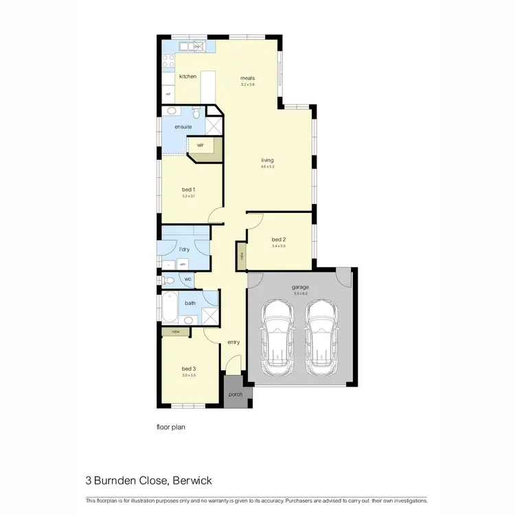 Floorplan of Homely house listing, 3 Burnden Close, Berwick VIC 3806