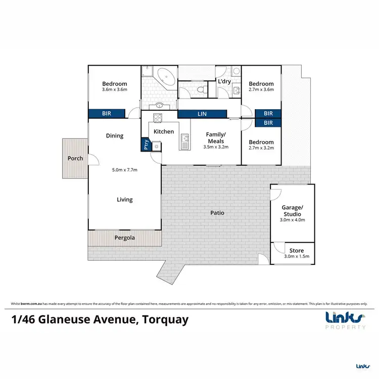 Floorplan of Homely house listing, 1/46 Glaneuse Avenue, Torquay VIC 3228