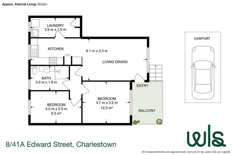 Floorplan of Homely unit listing, 8/41A Edward Street, Charlestown NSW 2290