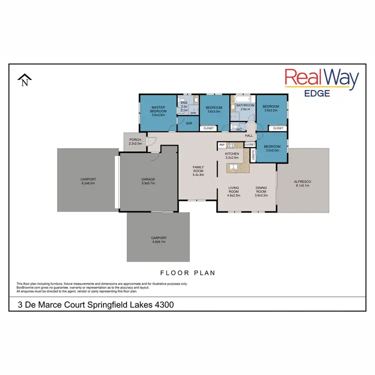 Floorplan of Homely house listing, 3 De Marce Court, Springfield Lakes QLD 4300