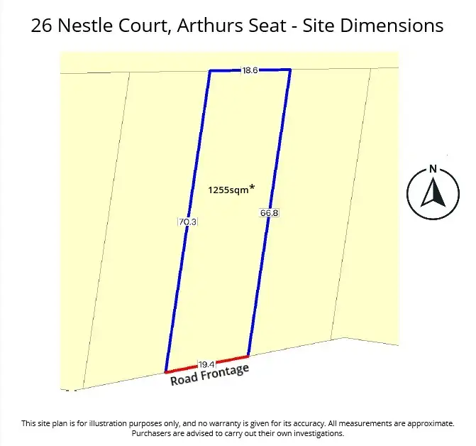 Floorplan of Homely land listing, 26 Nestle Court, Arthurs Seat VIC 3936