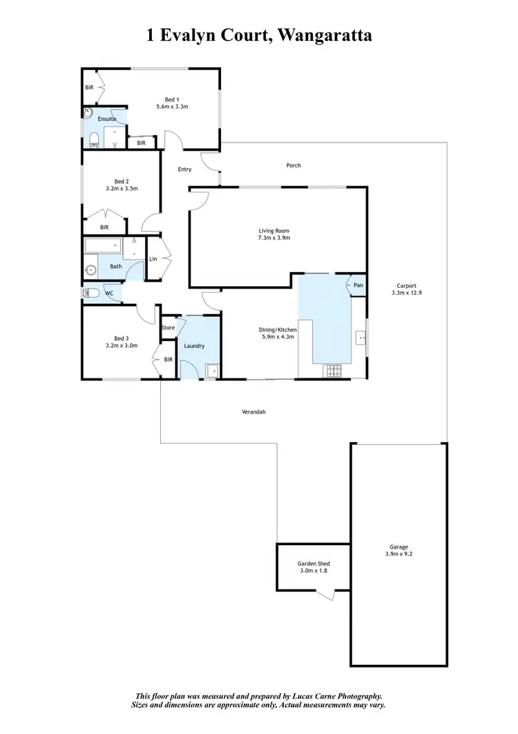 Floorplan of Homely house listing, 1 Evalyn Court, Wangaratta VIC 3677