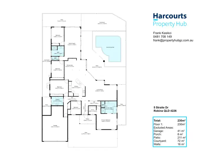 Floorplan of Homely house listing, 5 Straite Drive, Robina QLD 4226