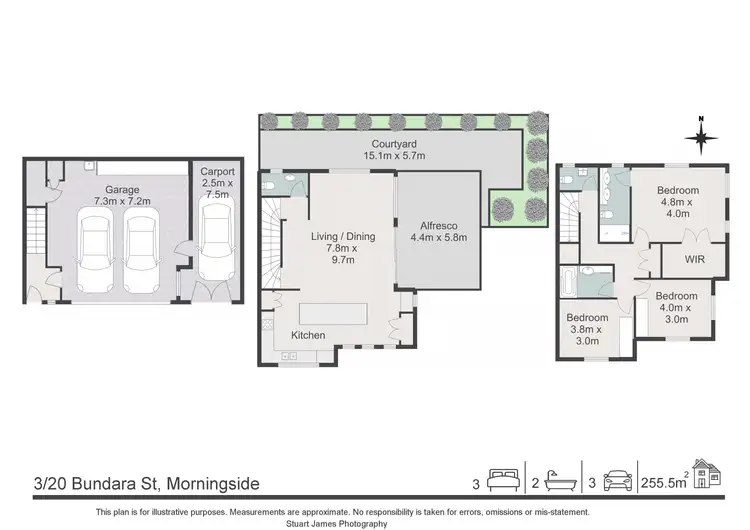 Floorplan of Homely townhouse listing, 3/20 Bundara Street, Morningside QLD 4170