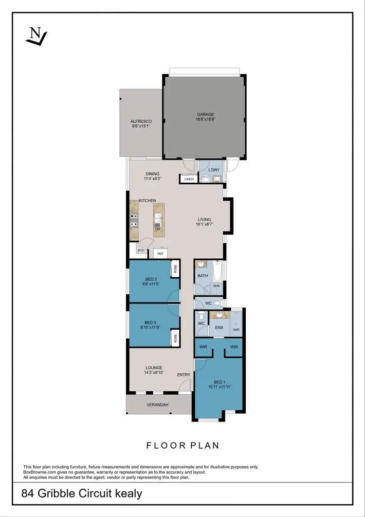 Floorplan of Homely house listing, 84 Gribble Circuit, Vasse WA 6280