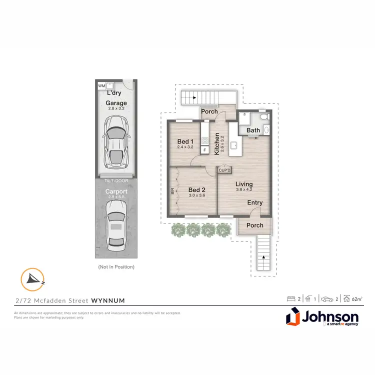 Floorplan of Homely unit listing, 2/72 McFadden Street, Wynnum QLD 4178