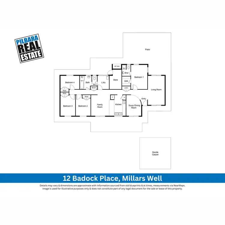 Floorplan of Homely house listing, 12 Badock Place, Millars Well WA 6714