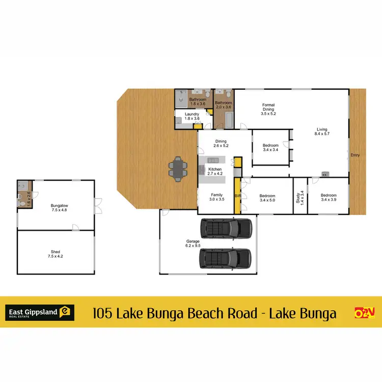 Floorplan of Homely house listing, 105 Lake Bunga Beach Road, Lake Bunga VIC 3909