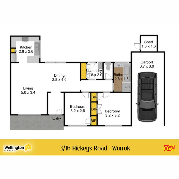 Floorplan of Homely unit listing, 3/16 Hickeys Road, Wurruk VIC 3850