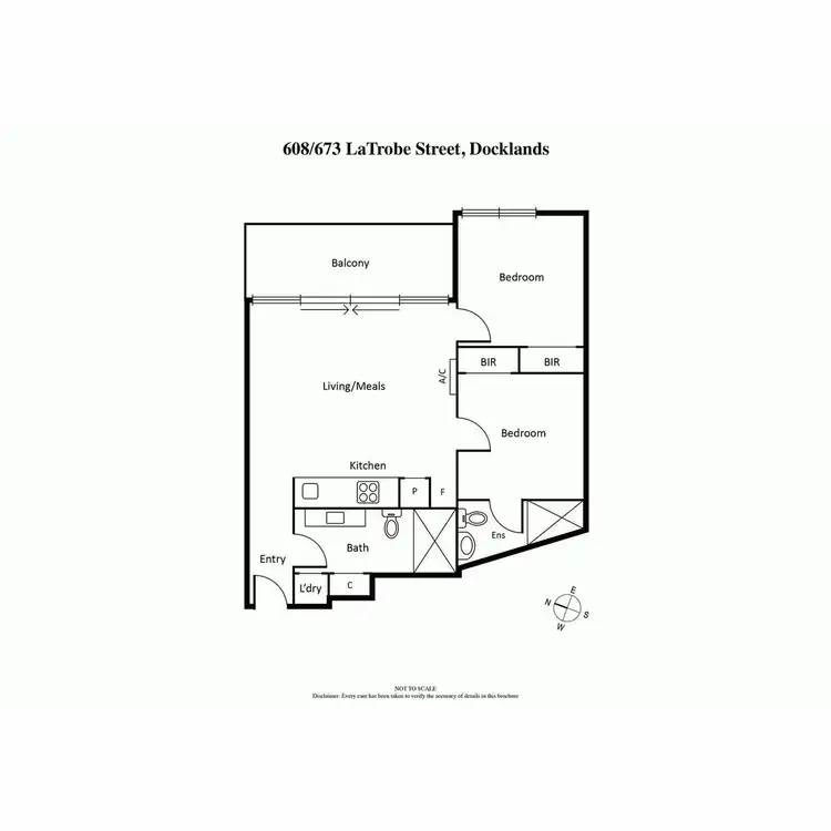 Floorplan of Homely apartment listing, 608/673 La Trobe Street, Docklands VIC 3008