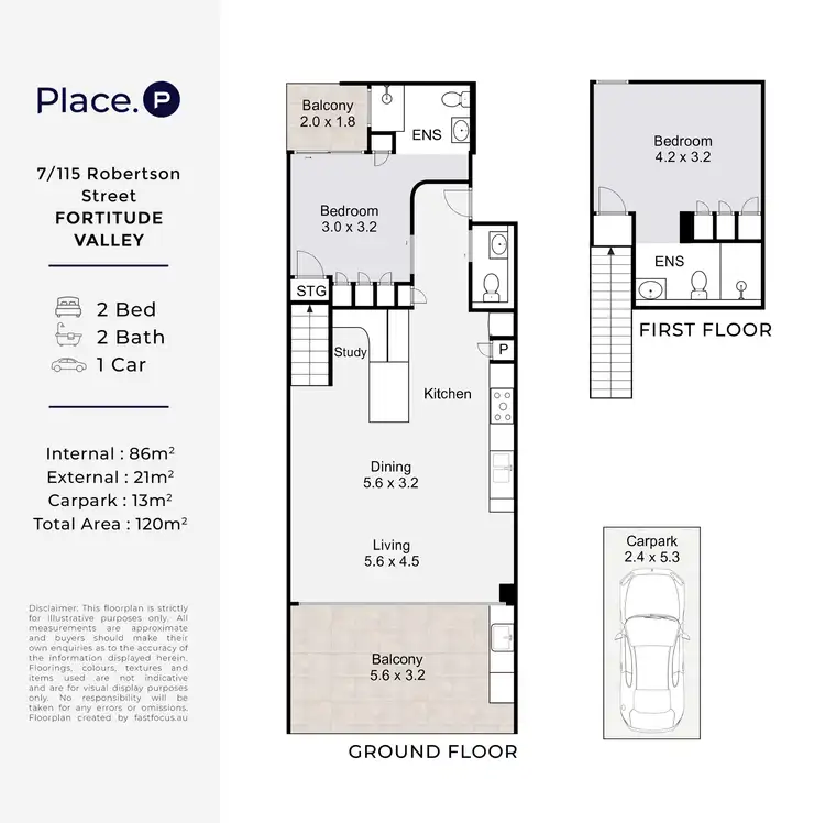 Floorplan of Homely unit listing, 7/115 Robertson Street, Fortitude Valley QLD 4006