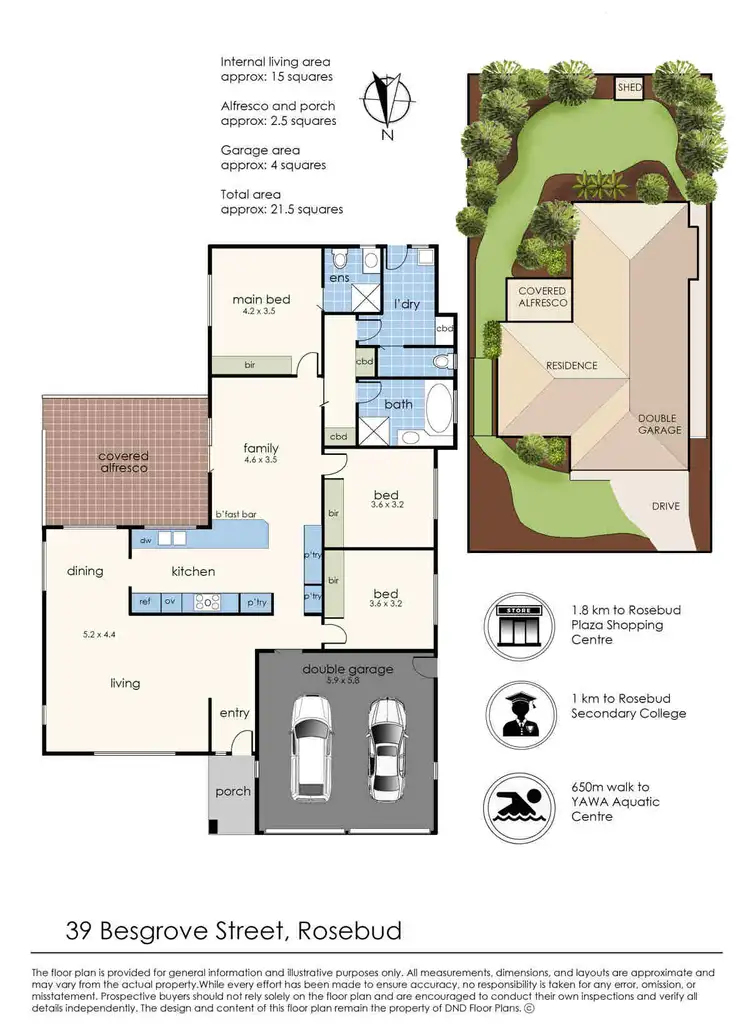 Floorplan of Homely house listing, 39 Besgrove Street, Rosebud VIC 3939