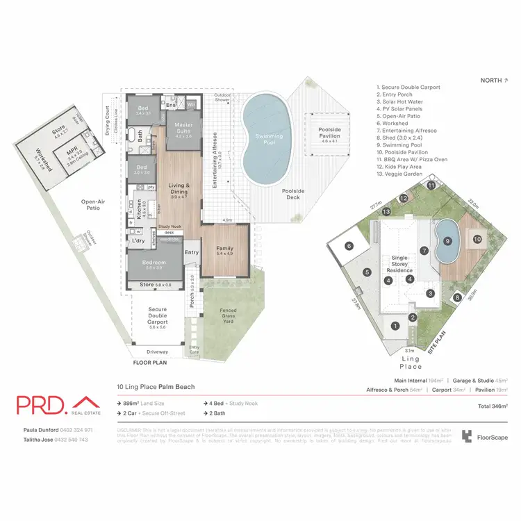 Floorplan of Homely house listing, 10 Ling Place, Palm Beach QLD 4221
