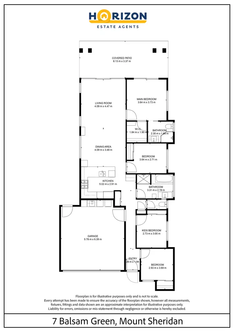 Floorplan of Homely house listing, 7 Balsam Green, Mount Sheridan QLD 4868