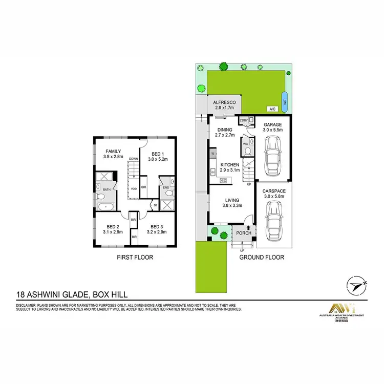 Floorplan of Homely townhouse listing, 18 Ashwini Glade, Box Hill NSW 2765