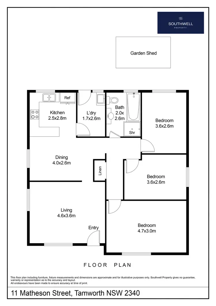 Floorplan of Homely house listing, 11 Matheson Street, West Tamworth NSW 2340