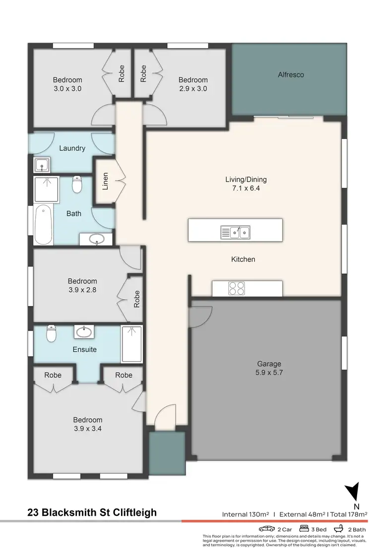 Floorplan of Homely house listing, 23 Blacksmith Street, Cliftleigh NSW 2321