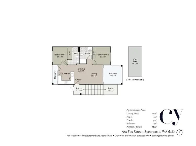 Floorplan of Homely apartment listing, 9/4 Fox Street, Spearwood WA 6163